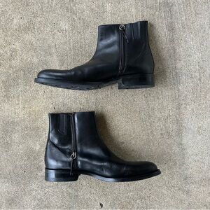 Donald Pliner Ryan Calf Leather Boot Black Size 9 Men